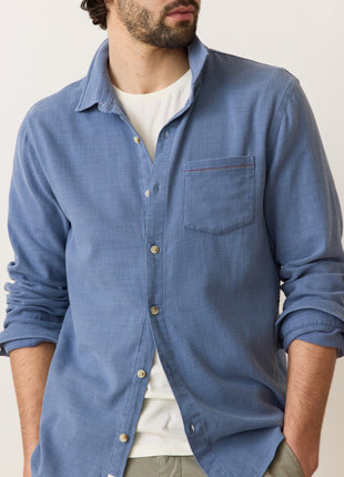 Stretch Selvage LS Shirt - Coronet Blue