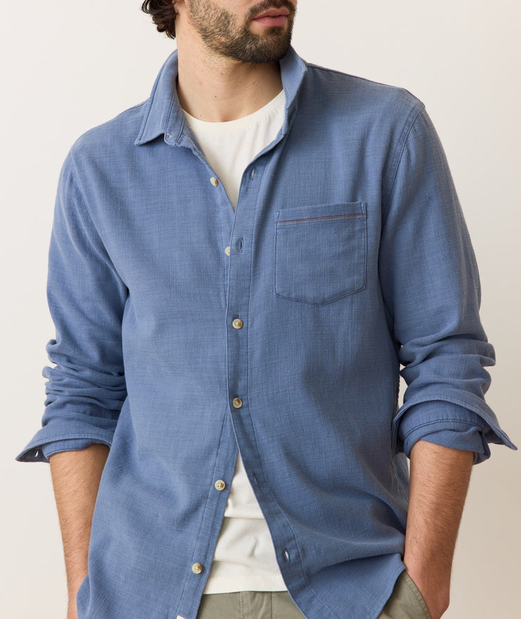 Stretch Selvage LS Shirt - Coronet Blue