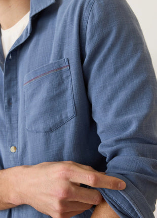 Stretch Selvage LS Shirt - Coronet Blue