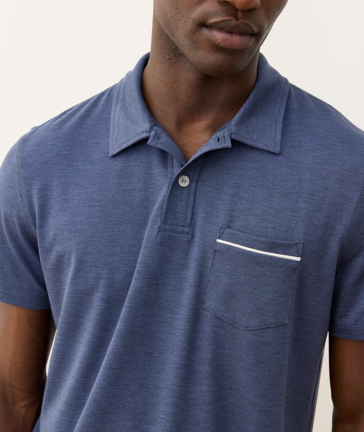 Air Pocket Polo - Vintage Indigo