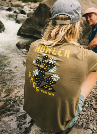 Prickly Pear Pocket T-Shirt - Ivy Green