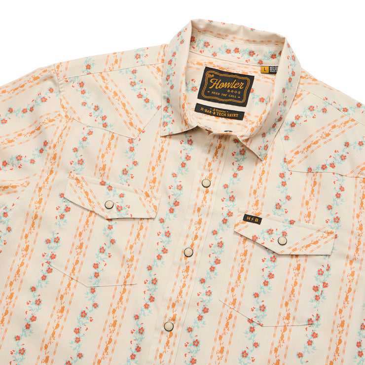 H Bar B Snap Shirt - Hibiscus Ribbons