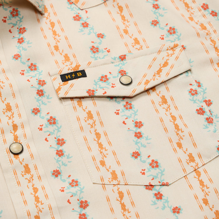 H Bar B Snap Shirt - Hibiscus Ribbons