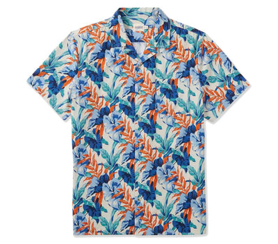 Casablanca Camp Shirt - Orange Tropics