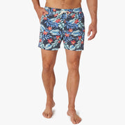 Bungalow Lined Short 5" - Midnight Palms