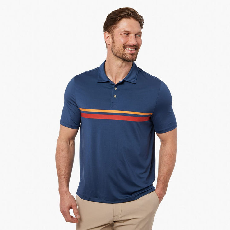 Midway Performance Polo - Red Comp Stripe