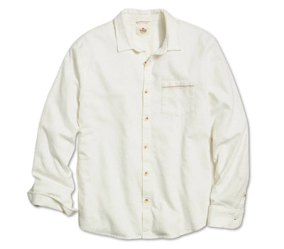 Stretch Selvage LS Shirt - Natural