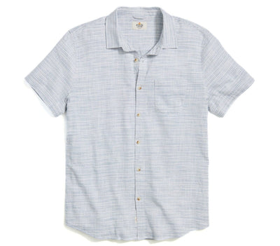 Stretch Selvage Shirt - Blue Mini Stripe