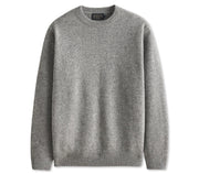 Shetland Wool Crewneck - Light Grey Heather