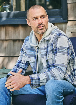 Dunewood Ultra Stretch Flannel - Big Surf Blue Plaid