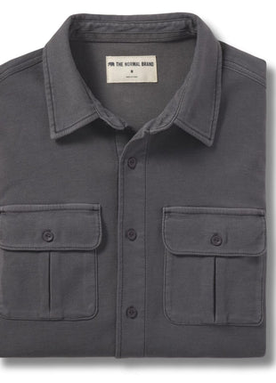 Comfort Terry Shirt Jacket - Steel