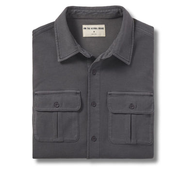 Comfort Terry Shirt Jacket - Steel