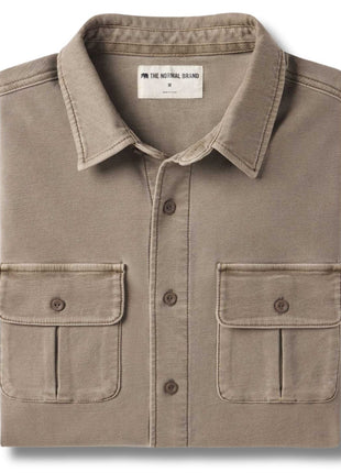 Comfort Terry Shirt Jacket - Taupe