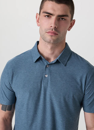 Strato Tech Polo - Pool Blue Heather