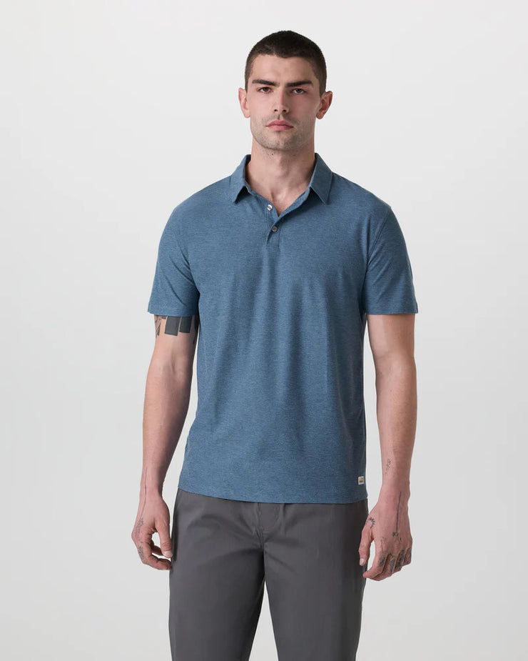 Strato Tech Polo - Pool Blue Heather