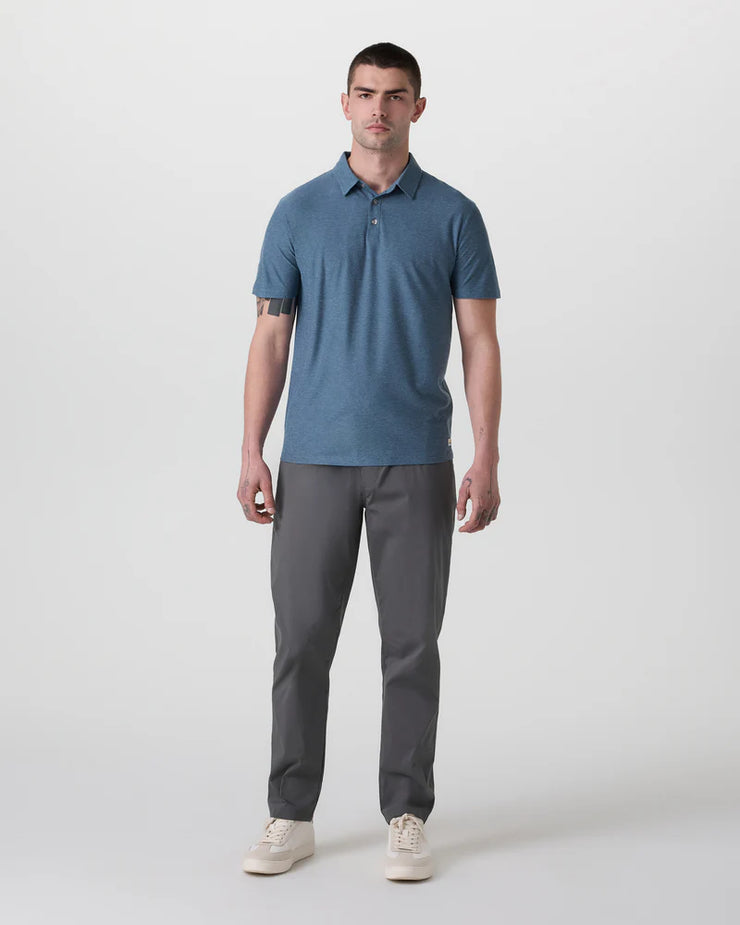 Strato Tech Polo - Pool Blue Heather