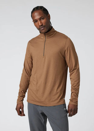 Ease Performance 1/2 Zip 2.0 - Pecan Heather