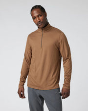 Ease Performance 1/2 Zip 2.0 - Pecan Heather