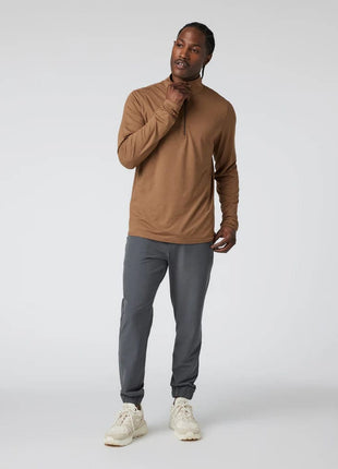 Ease Performance 1/2 Zip 2.0 - Pecan Heather
