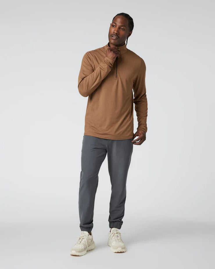 Ease Performance 1/2 Zip 2.0 - Pecan Heather