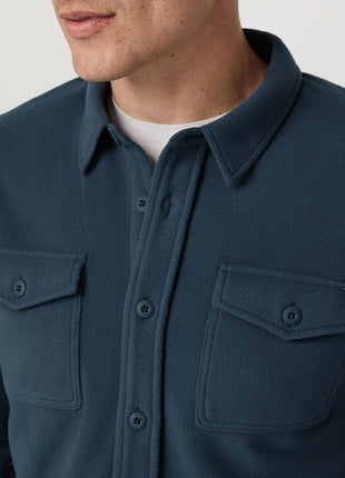 Aspen Shirt Jacket - Ocean Blue