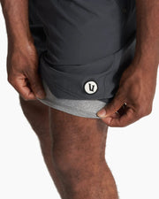 Kore Lined Short 7.5" - Charcoal