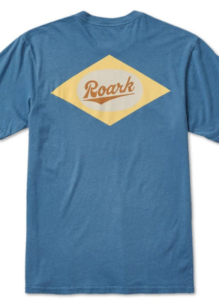 Diamond Script Tee - Costa Blue