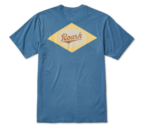Diamond Script Tee - Costa Blue