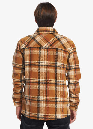 Surf Days Fleece Overshirt - Brown Plaid