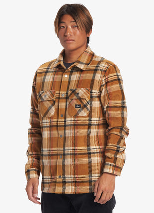 Surf Days Fleece Overshirt - Brown Plaid