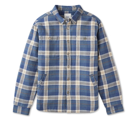 Harold Shirt Jacket - Washed Blue