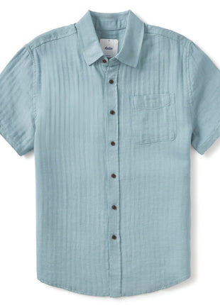 The Alan Solid Shirt - Lago Blue