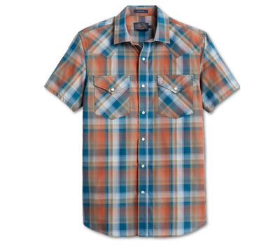 Frontier Snap Shirt - Stone Plaid