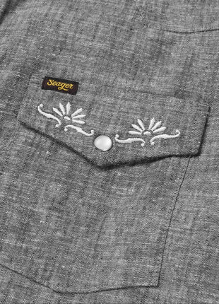 Reagan Pearl Snap Shirt - Faded Black