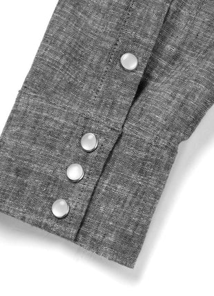 Reagan Pearl Snap Shirt - Faded Black