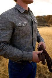 Reagan Pearl Snap Shirt - Washed Black