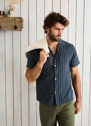 Crux Shirt - Indigo Stripe