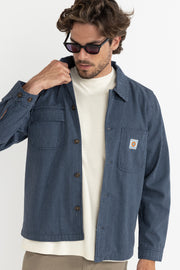 Hickory Stripe Work Shirt - Navy