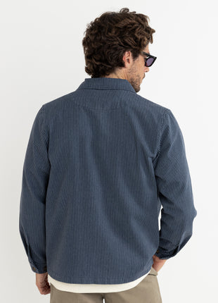 Hickory Stripe Work Shirt - Navy