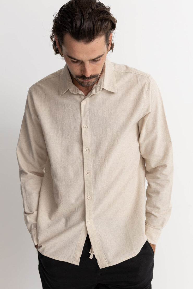 Classic Linen LS Shirt - Sand