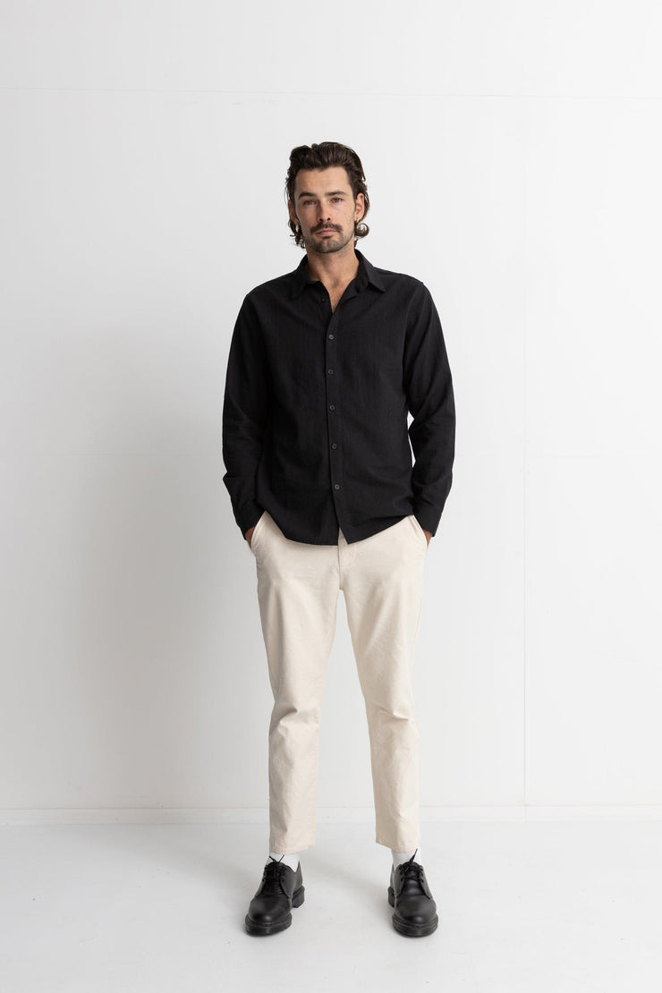 Classic Linen LS Shirt - Black