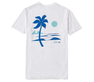 Aloha Sun Palm Tee - White Tops Quiksilver White S 