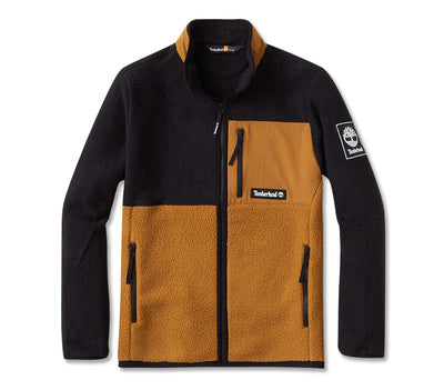 High-Pile Fleece Jacket - Black / Wheat Outerwear Timberland Apparel Black / Wheat S 