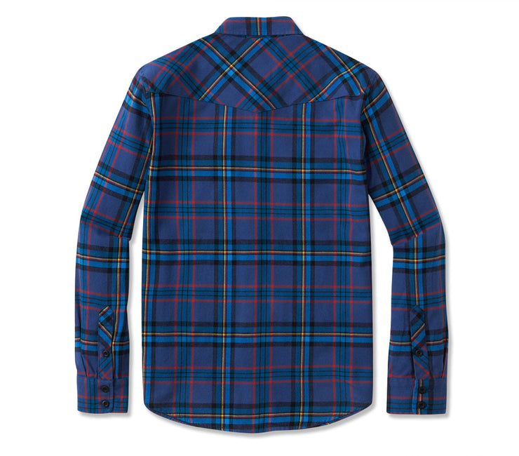 Mountain Shirt - Blue Multi Plaid Tops Topo Designs 