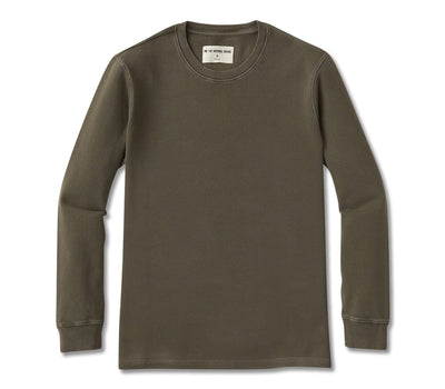 Vintage Thermal Crew - Dusty Olive Tops The Normal Brand Dusty Olive S 