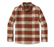 Freemont Flannel Shirt - Cream Plaid Tops Pendleton Cream / Brown Plaid S 