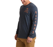 Distant Forms Long Sleeve Tee - Navy Heather Tops Howler Bros 