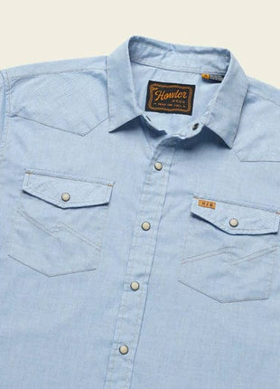 H Bar B Snap Shirt - Faded Blue Oxford
