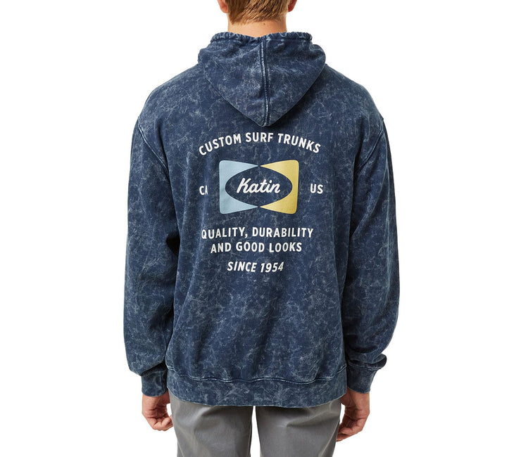 Plane Fleece Hoodie - Navy Mineral Wash Outerwear Katin 