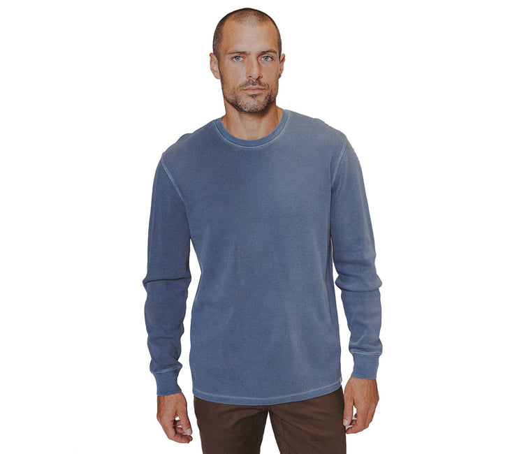 Vintage Thermal Crew - Blue Tops The Normal Brand 